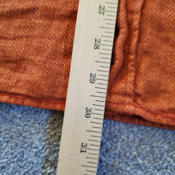 32 Bar Blues Shirt Mens Large Orange Button Up Linen - Picture 9 of 9